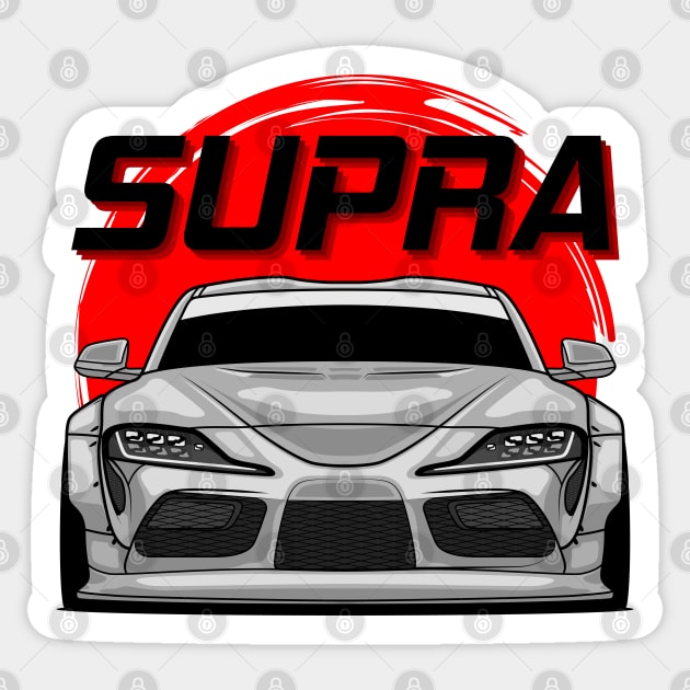 Silver Supra MK V Sticker by GoldenTuners